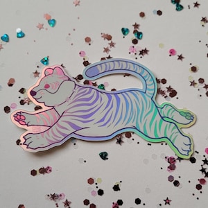 Holographic Opal Tiger Sticker