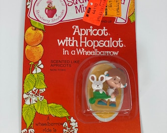 Apricot With Hopsalot In A Wheelbarrow - 1982 Strawberryland Miniatures