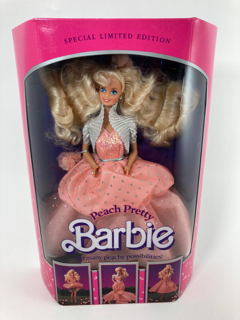 1989 Peach Pretty Barbie - Etsy