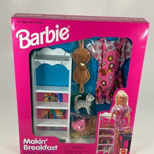 1997 Barbie - Makin&#39; Breakfast - Dress &#39;N Play Set