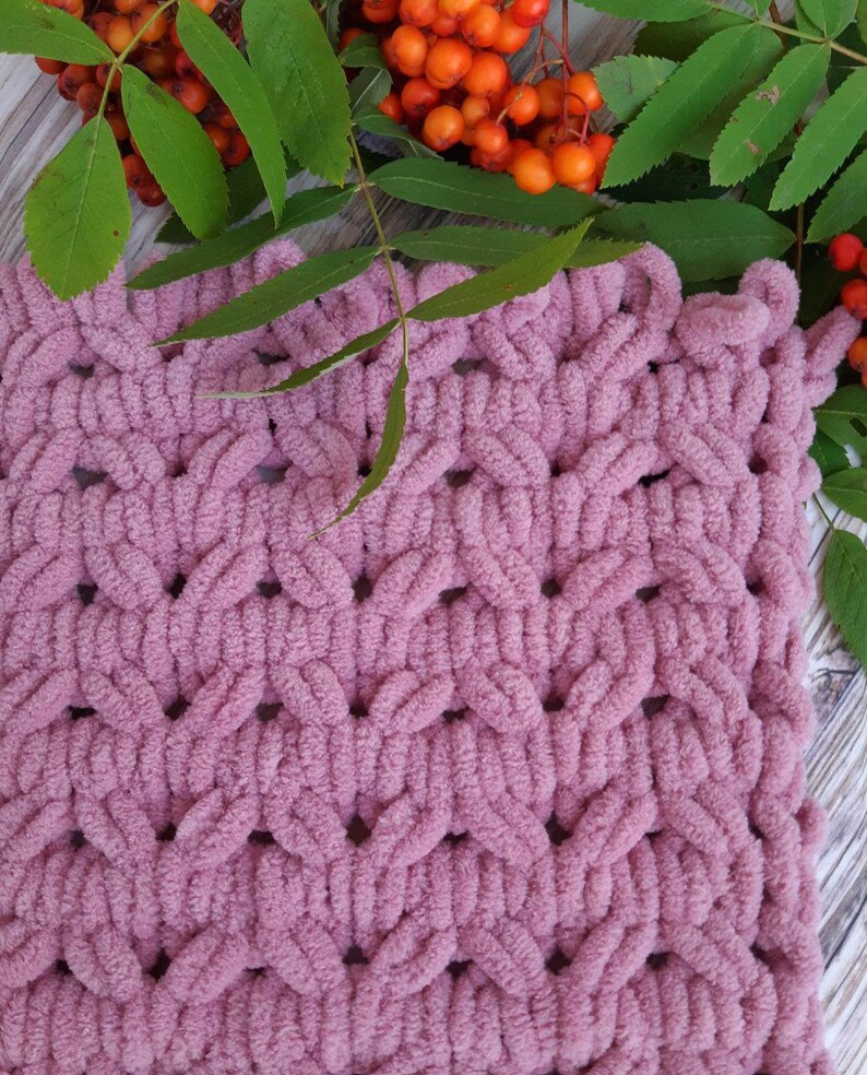 Pattern for Knitted Baby Blankets From Yarn Loops. Alize Puffy Etsy
