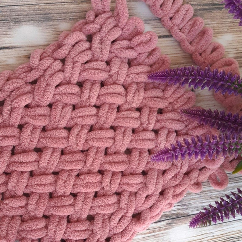 Pattern for knitted baby blankets from yarn loops. Alize puffy Etsy