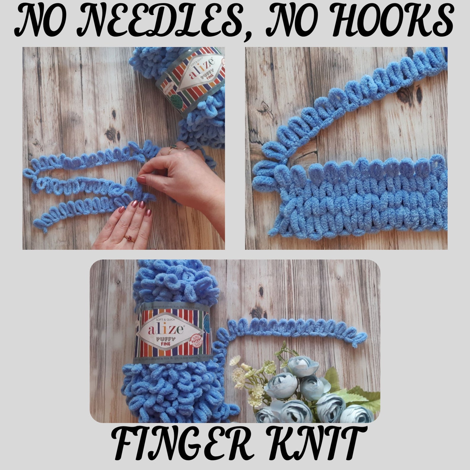 Knitted Pattern.finger Loop Yarn. Learn How Book How to Knit. Etsy