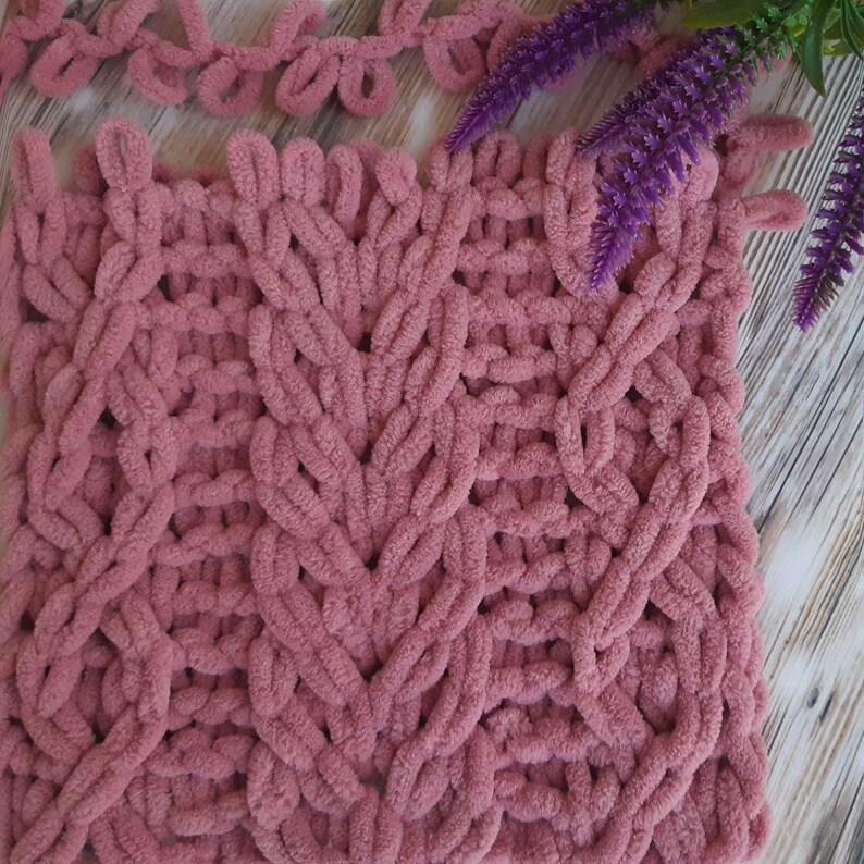 Pattern for Knitted Baby Blankets From Yarn Loops. Alize Puffy Etsy