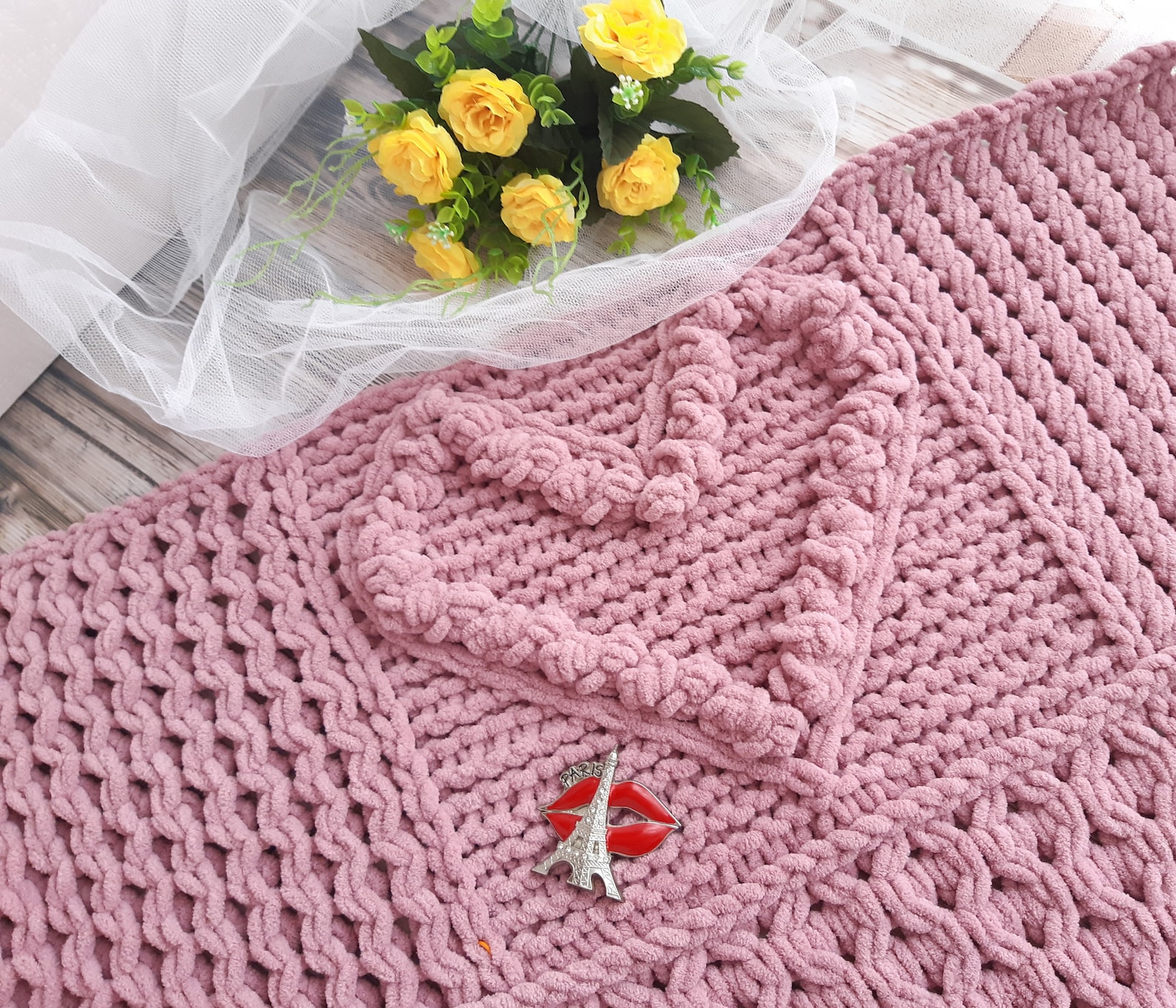 Cable knit blanket pattern. Patterns knit Bedspread. Bed Etsy