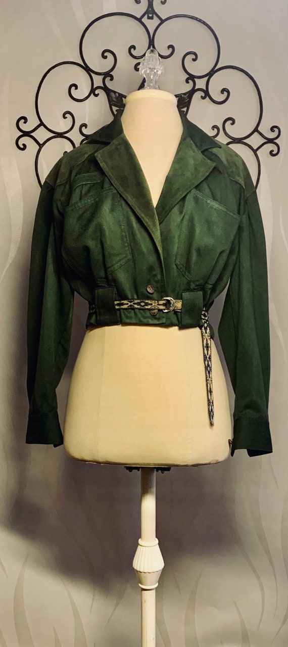 80’s Jacket Green Original Cool Crop Style