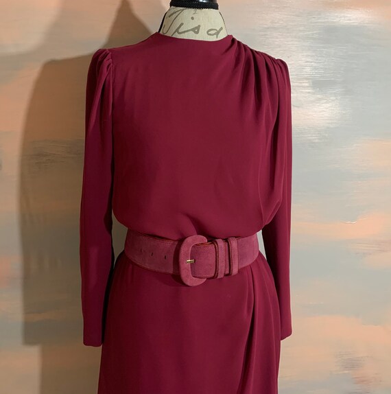 Miss Elliette Vintage Burgundy Mauve Semi Sheer Wr