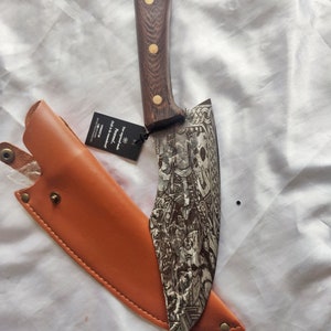 Chopping Knife Viking Fighter Engraved By Di&#39;Casteel