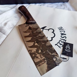 Kitchen Nakiri Knife 8 inch Custom Samurai Engraved