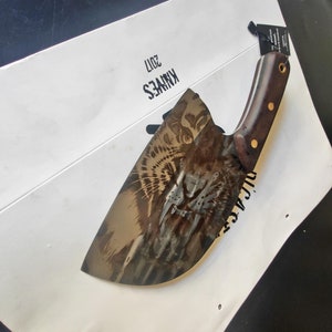 Mini Cleaver Knife 6 Inch with Tiger Engraved: Power and Precision in Your Hands By Di&#39;Casteel