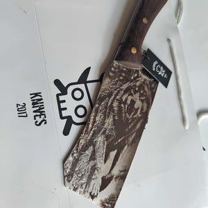 Coltello da mannaia con incisione Wild Wolf – Leale come un branco, affilato come una lama di Di'Casteel