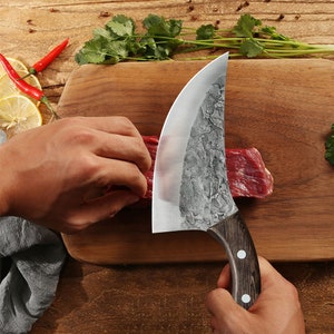 Craftsmanship Meets Creativity: Forged Curved Knife Awaiting Your Unique Design Di&#39;Casteel