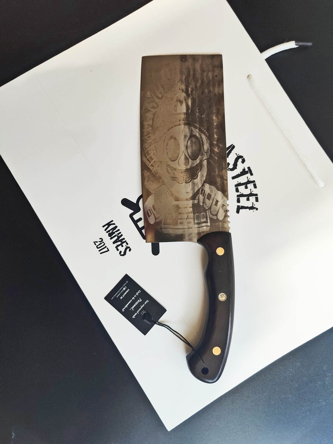 Game on Cleaver Knife With Mario Engraving Gamers by Di'casteel - Etsy