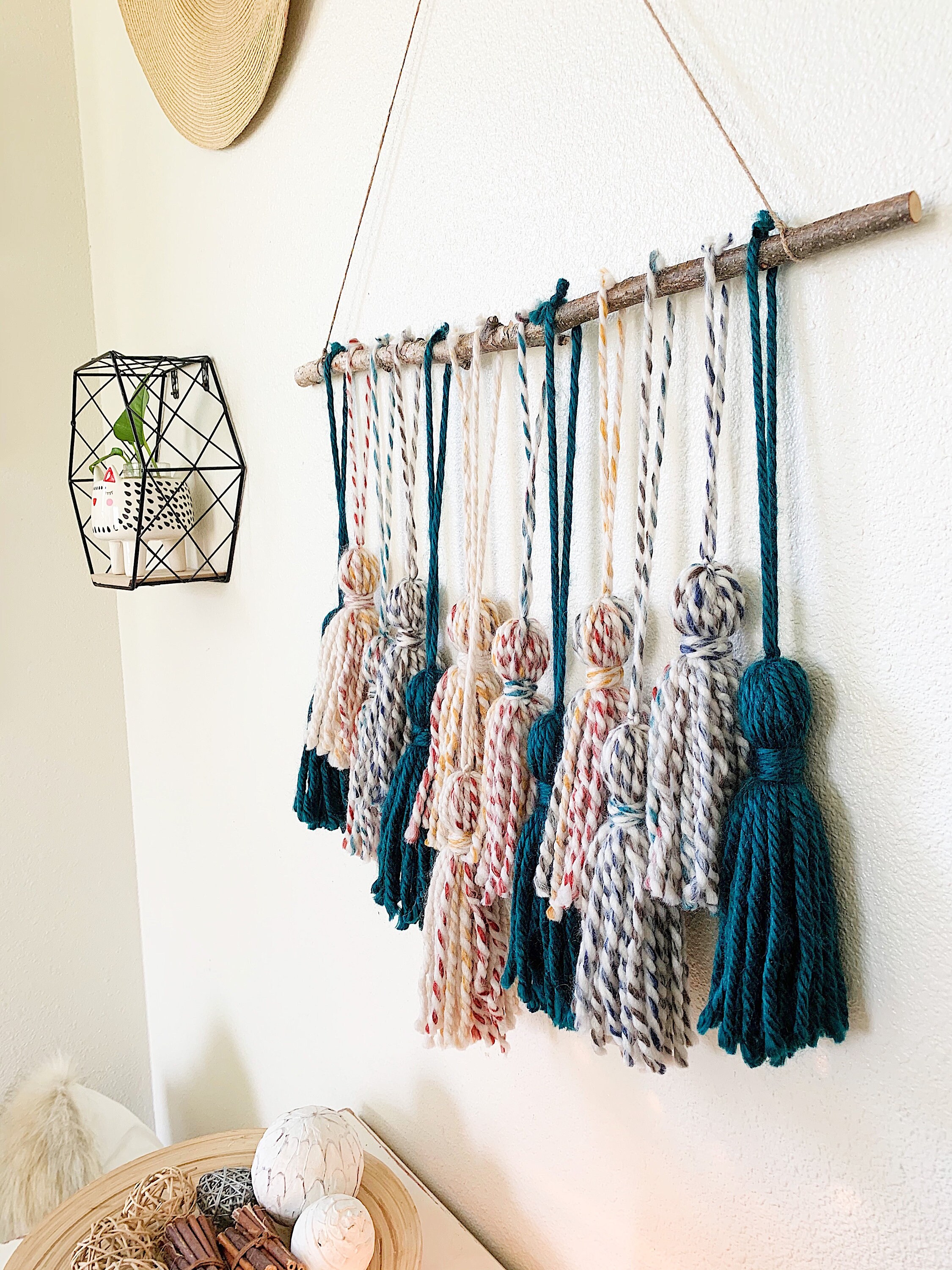 Bohemian Multicolor Tassel Wall Hanging Boho Home Decor Etsy