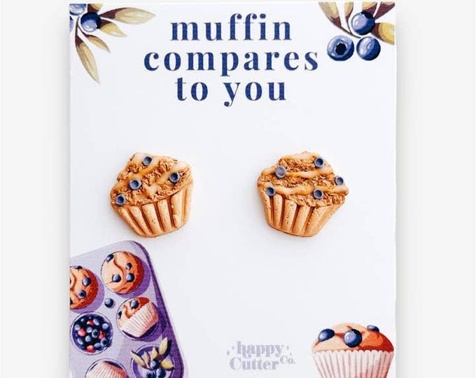 Blueberry Muffin Stud Earrings
