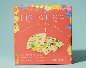 Flouwer CO Artisanal Crackers with Edible Flowers