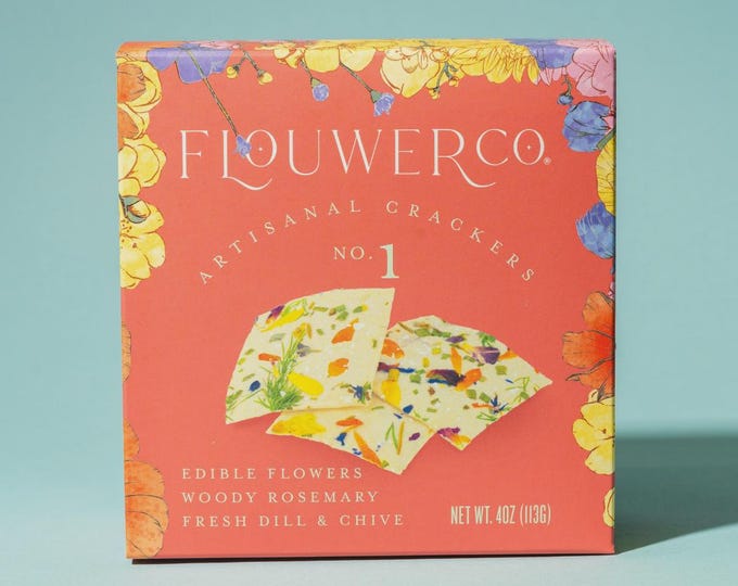 Flouwer CO Artisanal Crackers with Edible Flowers