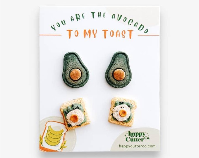 Avocado Toast Stud Earrings