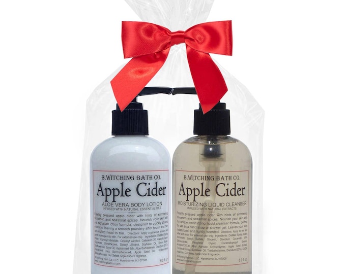 Apple Cider Body Lotion and Moisturizing Liquid Cleanser Gift Set
