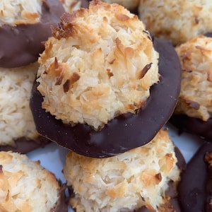 Coconut Macaroons Chocolate Dipped
