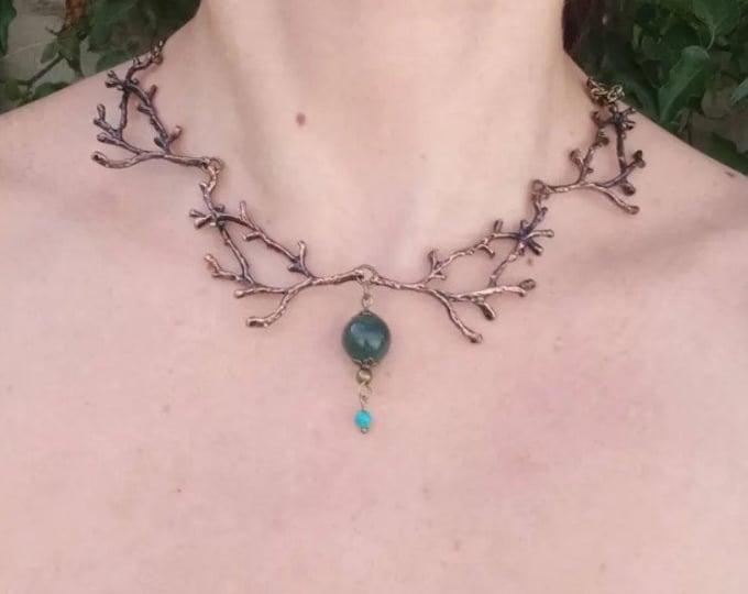 Agate Branch Necklace