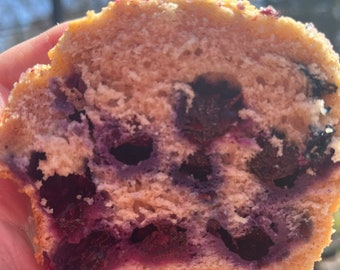 Jumbo Rustic Blueberry Muffins