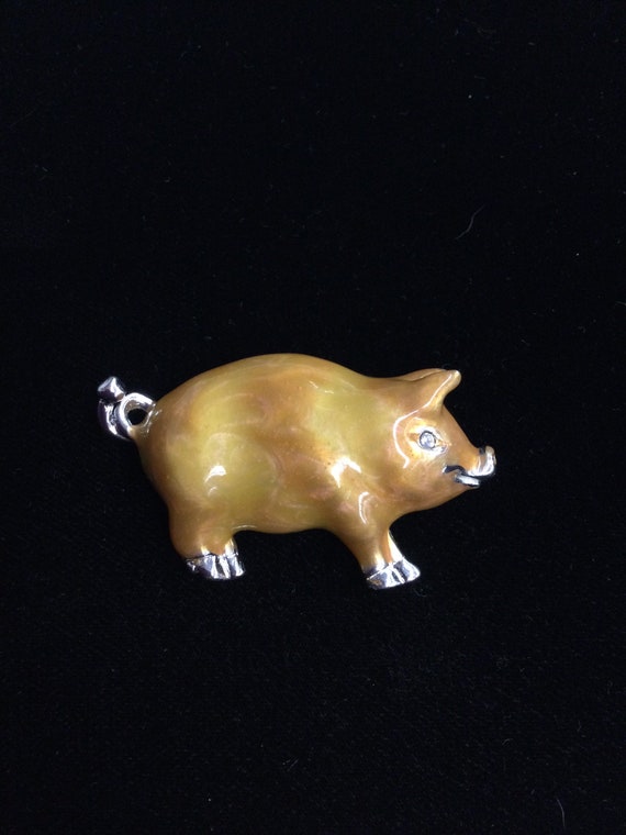 W ADORABLE Pink Enamel Piglet Pig Piggy BROOCH Pin Curly Tail Swine W ADORABLE Pink Enamel Piglet Pig Piggy BROOCH Pin Curly Tail Swine