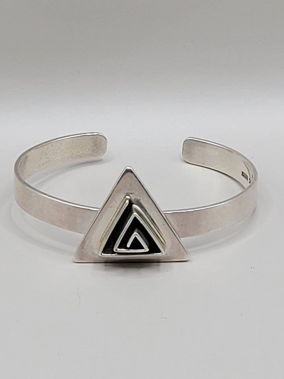 Sterling Geometric Cuff Bracelet