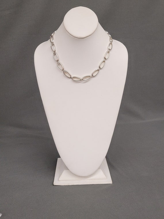 950 Silver Link Necklace 18" - image 2
