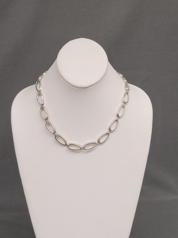 950 Silver Link Necklace 18" - image 1
