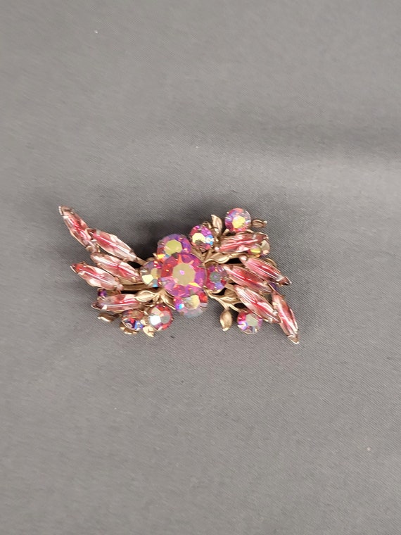 Beautiful Pink Crystal Brooch