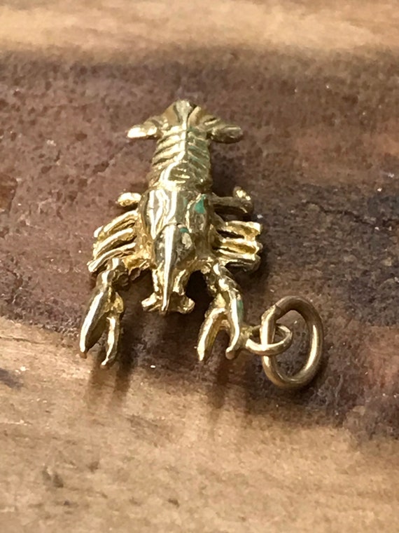 10k Yellow Gold Lobster Charm or Pendant, Vintage