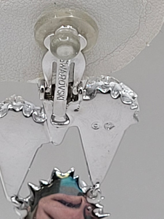 Swarovski Crystal Rhodium Plated Statement Earrin… - image 6