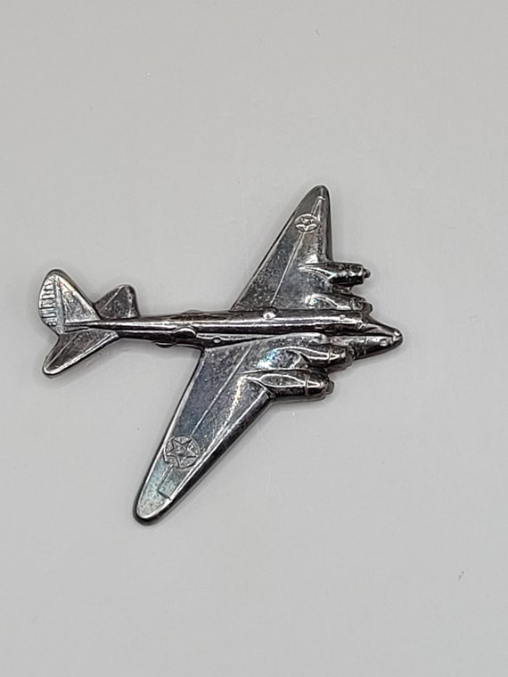 航空機・ヘリコプター ANTIQUES VINTAGE OLD BROOCH AIRCRAFT WW2 WW2 Silver Fighter Aircraft Sweetheart Brooch – Butter Lane Antiques