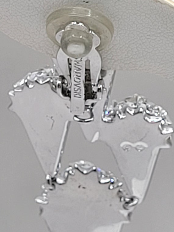 Swarovski Crystal Rhodium Plated Statement Earrin… - image 5