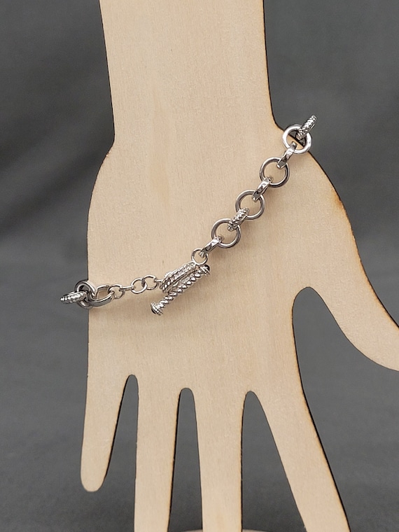 Rolo Style Sterling Silver Link  Bracelet