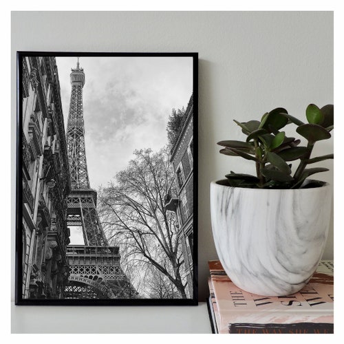 Paris Art Print Paris Photography Black and White Bike Wall Etsy
