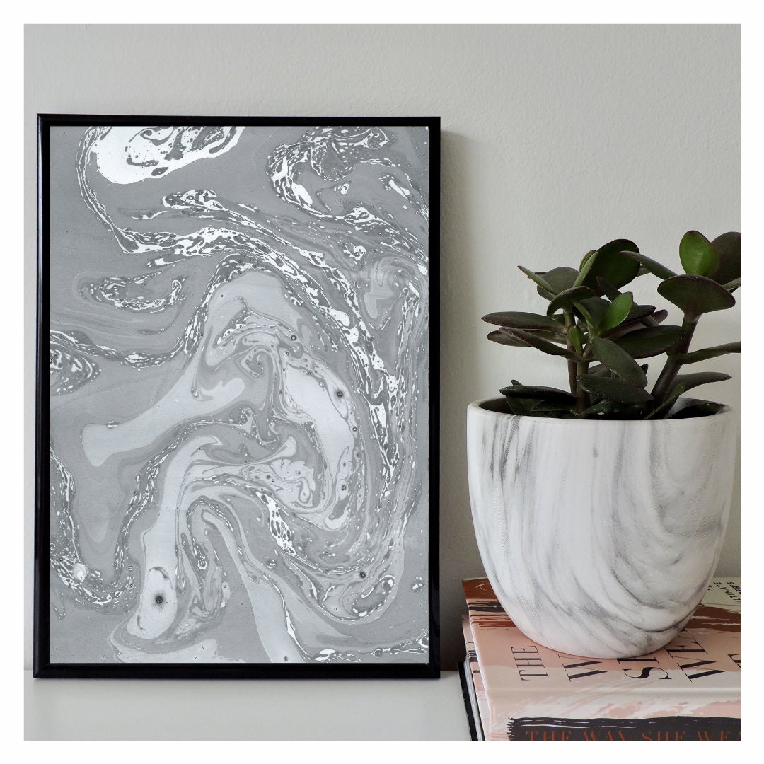 Grey Abstract Print Abstract Art Print Modern Art Wall Etsy