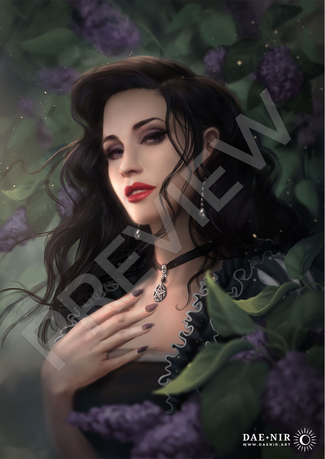 Yennefer Vengerberg witch portrait - view more The Witcher fan art