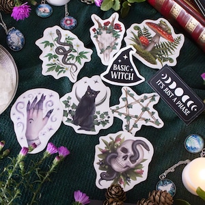 Häxklistermärken / Wicca / Fantasi / Mörkkonstklistermärken / Häxkonst / Realistisk / Noai