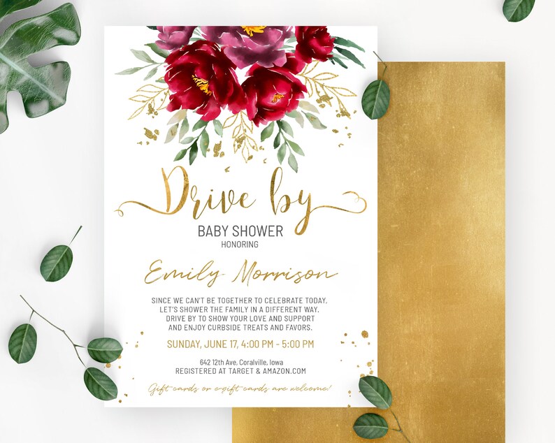 Drive by Baby Shower Invitation Drive Through Baby Shower Etsy