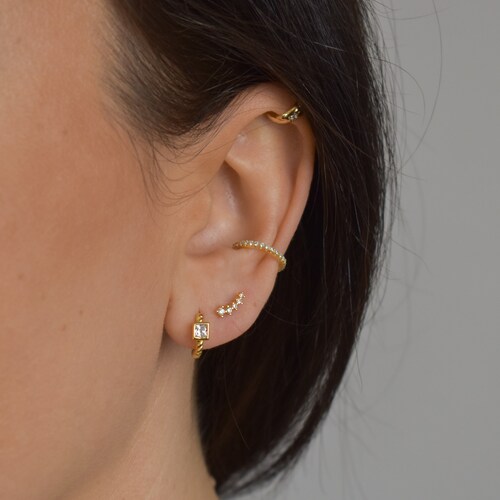 stud earrings 22 gauge dainty earrings Super tiny micro crystal diamond earring/ nose stud 1.2mm 1.7mm sterling silver/gold Sieraden Oorbellen Oorknopjes 