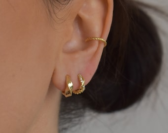 Ear Cuff finamente retorcido Oro * Ear Cuff oro delicado * Ear Cuff plata esterlina * Ear Cuff plata * oro de joyería * Ear Cuff oro retorcido