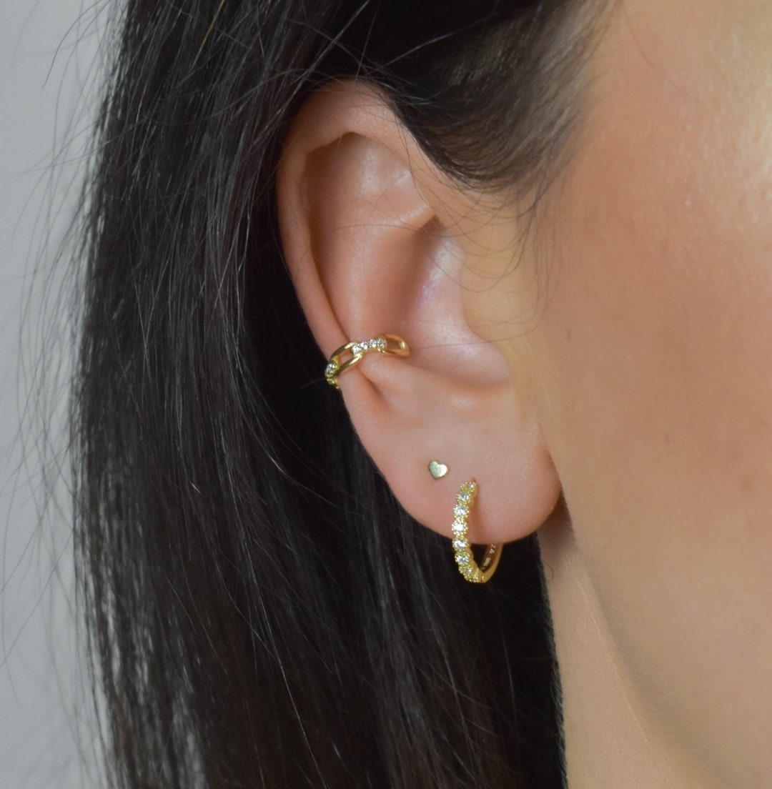 Heart Ear Studs Gold Tiny Ear Studs Small Ear Studs Tiny Etsy