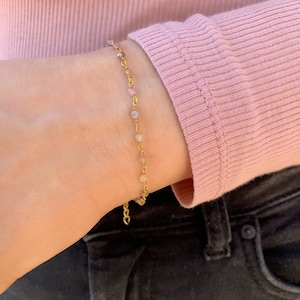 dainty Ladies Bracelet * Colourful Tourmaline Bracelet * Sterling Silver Bracelet *Bracelet coloured gemstones * delicate Bracelet silver