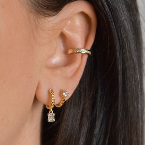 CZ Ear Cuff * dainty Ear Cuff gold *CZ Ear Cuff silver *tiny cuff *minimalist *non-pierced Ear Cuff *Huggie CZ Ear Cuff silver *gold jewelry