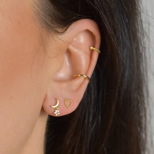 Herz Ohrstecker gold * winzige Ohrstecker silber * kleine Ohrstecker * Gold CZ Ohrstecker * minimalistisch * silber * Herz Schmuck * gold