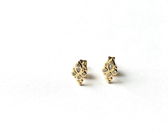 Winzige Ohrstecker * kleine Ohrstecker silber * Gold CZ Ohrstecker * Sterling Silber 925 * minimalistisch * Schmuck Gold * Schmuck silber