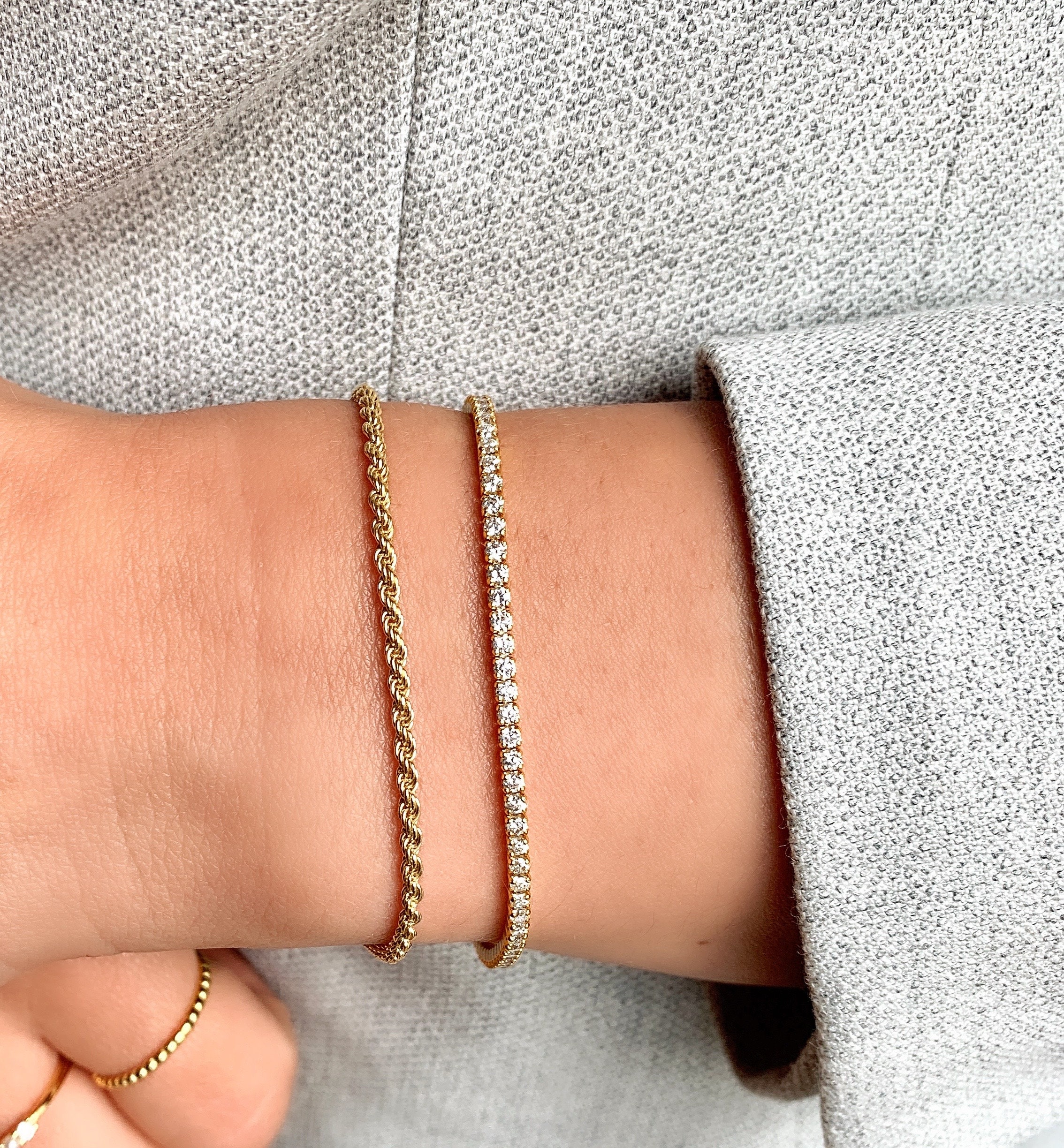 Delicate Zirconia Bracelet Ladies Gold Zirconia Bracelet Etsy