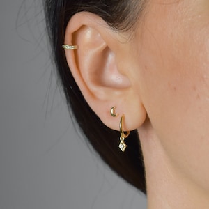 CZ Ear Cuff * dainty Ear Cuff gold *CZ Ear Cuff silver *tiny cuff *minimalist *non-pierced Ear Cuff *Huggie CZ Ear Cuff silver *gold jewelry